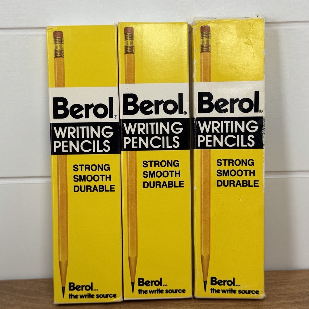 VTG Berol Ensign 200-2 Medium Soft New + Open Box Lot Of 28 Writing Pencils